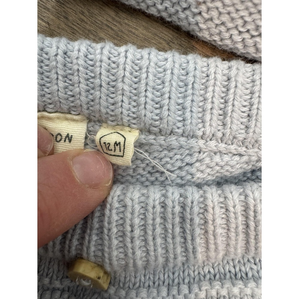Petite Maison X Nono Sweater Pants Set Baby Boys 9-12M Gray Knit Organic Cotton - Picture 4 of 8